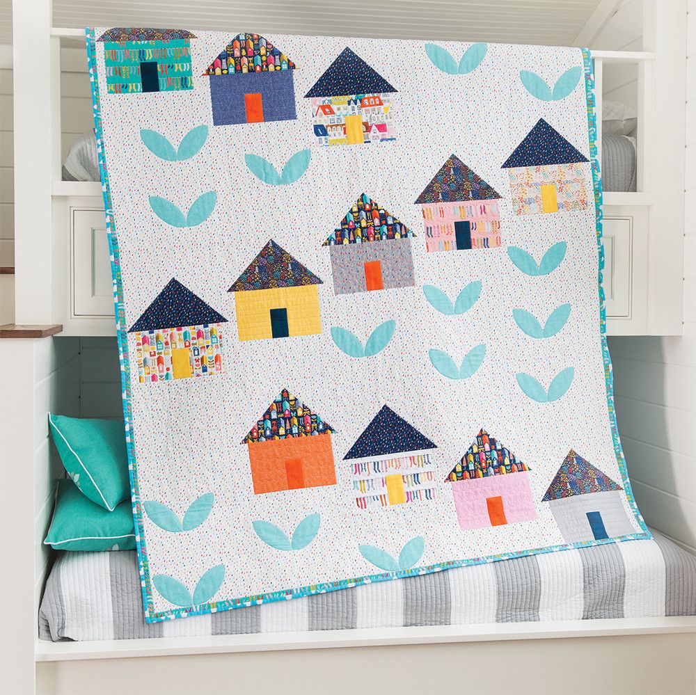 Paint the Town Small Town Sample 50452-QK Quilt Kit offers 100% Organic Cotton Fabrics!